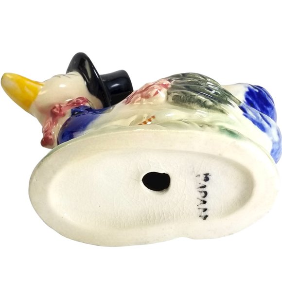 1950s Vintage Set of Mr. & Mrs. Duck Ceramic Salt & Pepper Shakers Made In Japan - Picture 9 of 16